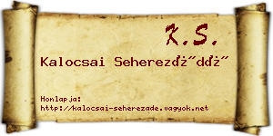 Kalocsai Seherezádé névjegykártya